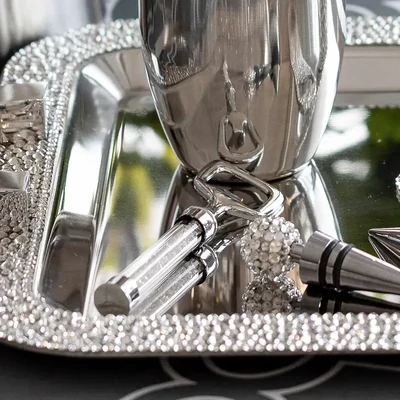 Rhinestone Crystal-Filled Bottle Opener Barware