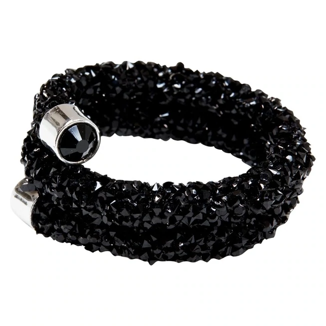(BLACK) Rhinestone Swirl Napkin Rings (Set of 4) Table Top Accents