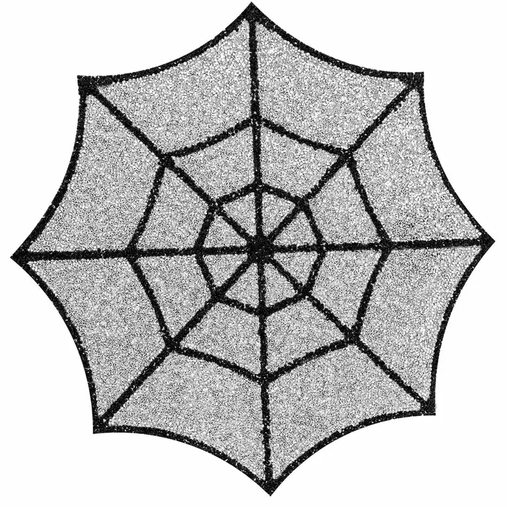 Luminous Rhinestone Spiderweb Placemat Table Top Accents