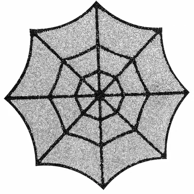 Luminous Rhinestone Spiderweb Placemat Table Top Accents