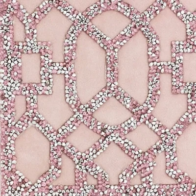(PINK) Rhinestone Lattice Placemat Table Top Accents