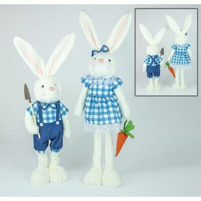 BUSY BLUE BUNNY'S STRETCH LEGs SET OF 2 36" Easter Decor