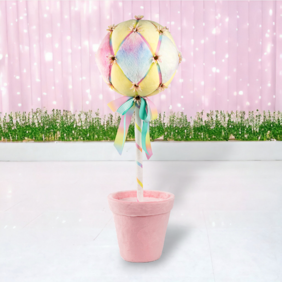 Pastel Topiary Ball in Pink Pot *SHIPS WITHIN 15 DAYS OF ORDERING*