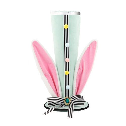 Tall Top Hat With Bunny Ears Easter Decor *SHIPS WITHIN 15 DAYS OF ORDERING*