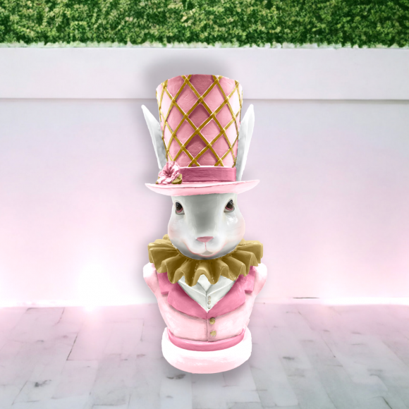 Pink Bunny Head Planter Easter Decor *SHIPS WITHIN 15 DAYS OF ORDERING*