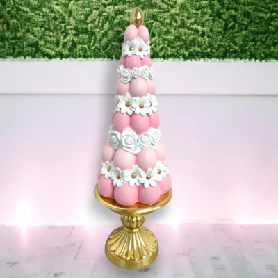 Pink Egg and Flower Topiary Easter Decor *SHIPS WITHIN 15 DAYS OF ORDERING*