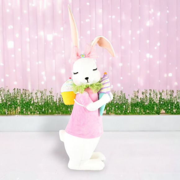 Girl Bunny With Ice Cream Cone Easter Decor