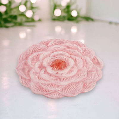 Pink Peony Plates Set Of 6 Easter Decor *SHIPS WITHIN 15 DAYS OF ORDERING*