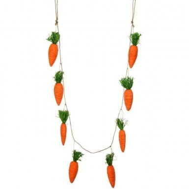 WRAPPED PAPER CARROT GARLAND 6&#39; x 8 Feet Easter Decor