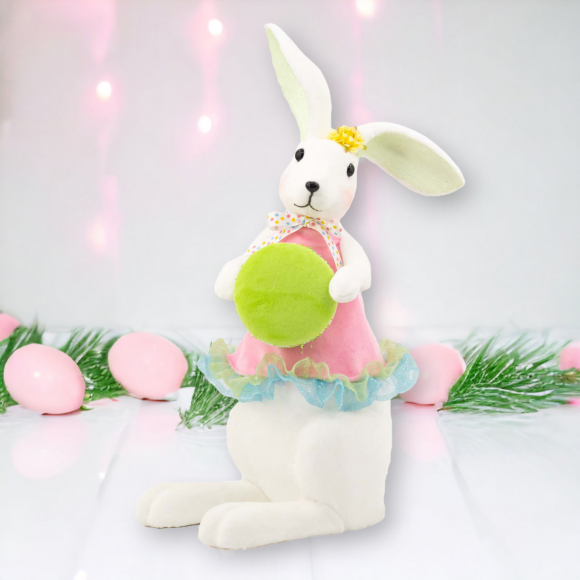 Girl Bunny With Pink Top Easter Decor