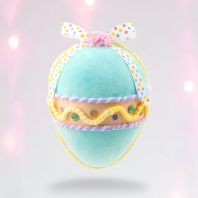 Teal Egg Ornament Easter Decor
