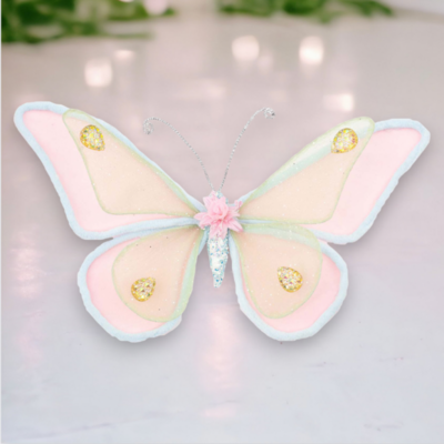 Light Pink Butterfly Ornament Easter Decor