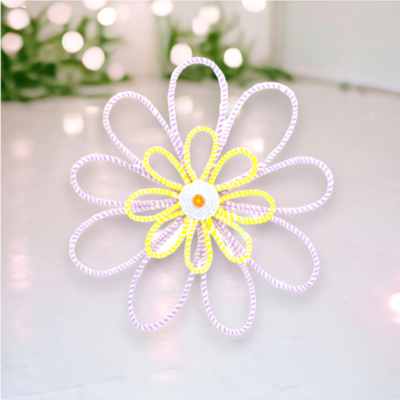 Purple/Yellow Hanging Flower Easter Decor