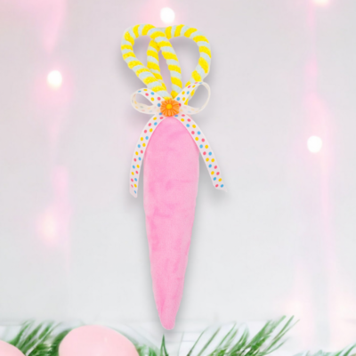 Small Pink Carrot Ornament Easter Decor