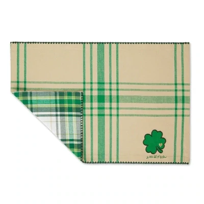 Reversable A Wee Bit O Luck Embroidered Placemat Saint Patrick's Decor *
