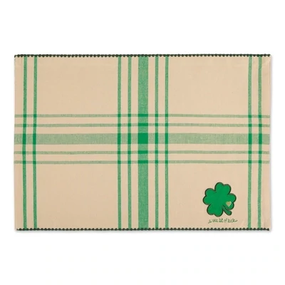 Reversable A Wee Bit O Luck Embroidered Placemat Saint Patrick&#39;s Decor *