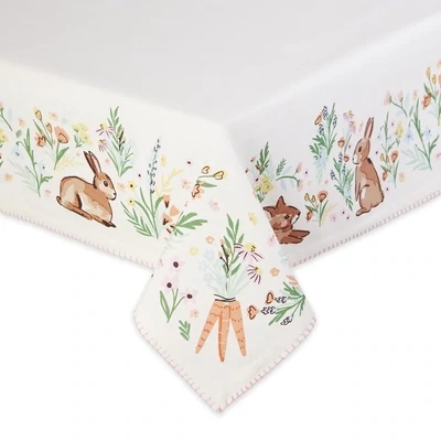 Spring Bunny Hop Printed Tablecloth - 60 x 84" Easter Decor