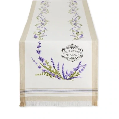 Lavender Garland Embellished Table Runner Table Top Accents