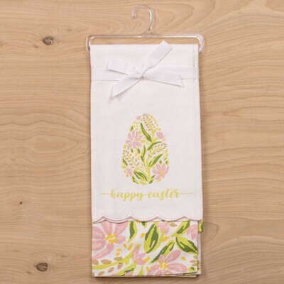 Sweet Pea Hand Towel Set of 2 Easter Decor