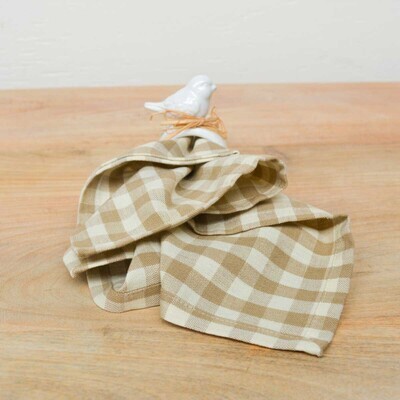 (SET OF 4) Ceramic Bird Napkin Ring Tabletop Accents