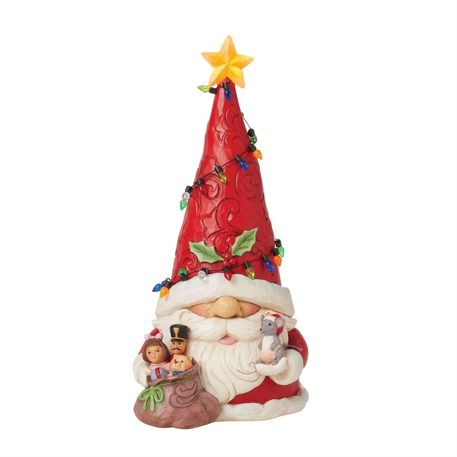 Watts Up? Santa Gnome Wrapped in Lights By: Heartwood Creek Jim Shore