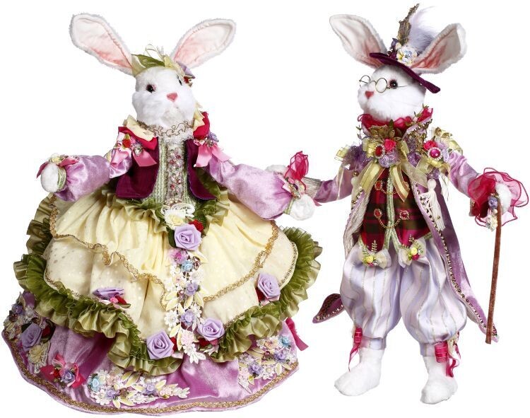 Mr. and Mrs. Easter Rabbit, Set of 2 -24 Inches By: Mark Roberts Spring Easter Collection *SHIPS WITHIN 15 DAYS*