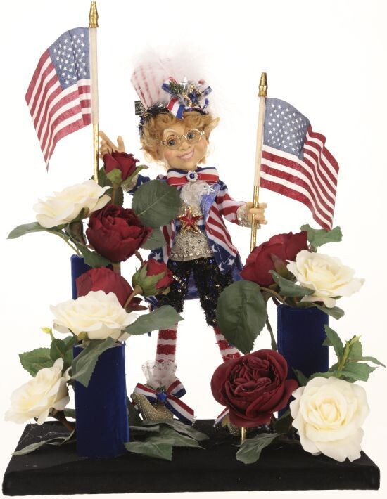 ELFIN INDEPENDENCE ARANGEMENT By: Mark Roberts 4th Of July Collection *SHIPS WITHIN 15 DAYS*