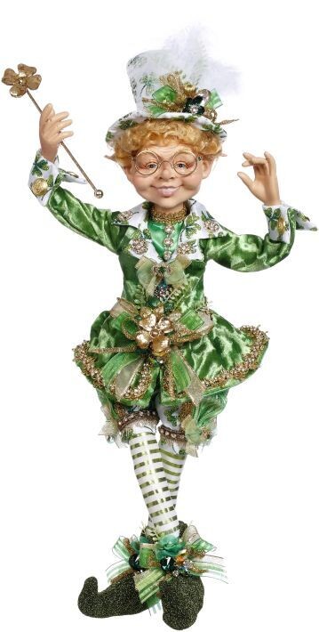 Shamrock Elfin, Medium - 19.5 Inches By: Mark Roberts St. Patty&#39;s Day Collection *SHIPS WITHIN 15 DAYS*