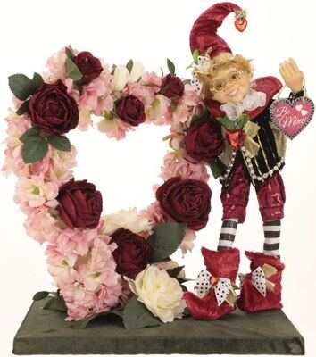 VALENTINE ELFIN ARRANGMENT By: Mark Roberts Valentines Collection *SHIPS WITHIN 15 DAYS*