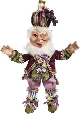 Wine Tasting Elf, Medium - 21 Inches By: Mark Roberts Collection *SHIPS WITHIN 15 DAYS*