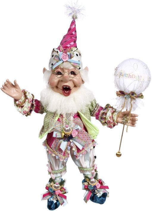 Birthday Bash Elf, Medium - 18 Inches By: Mark Roberts Collection *SHIPS WITHIN 15 DAYS*