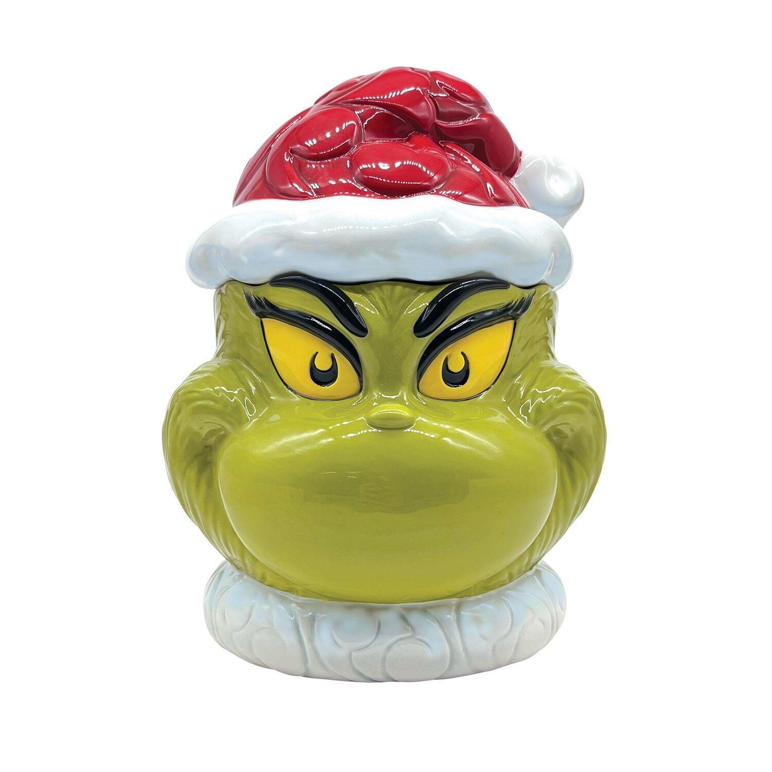Two Sided Naughty &amp; Nice Grinch Cookie Jar By: The Grinch Jim Shore NEW 2024