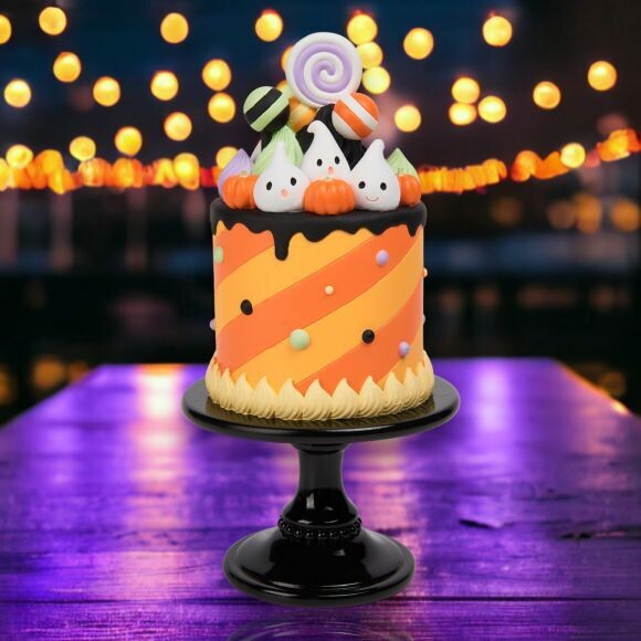 12in Orange Halloween Cake Halloween Decor NEW 2024