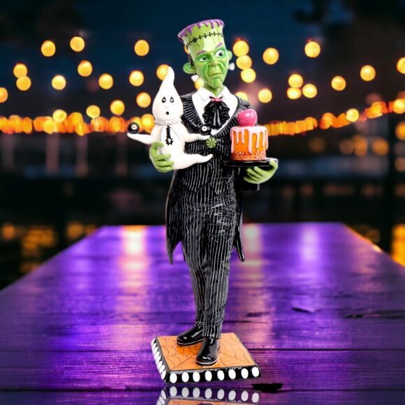Carnival Monster Groom Frankenstein With Cake Halloween Decor  NEW 2024