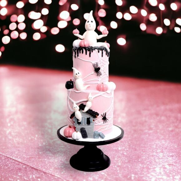 Boo Ville Ghost Cake Halloween Decor  *SHIPS WITHIN 10 DAYS* NEW 2024