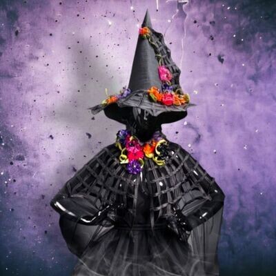 Bright Color Cape and Hat Halloween Decor   *SHIPS WITHIN 10 DAYS* NEW 2024