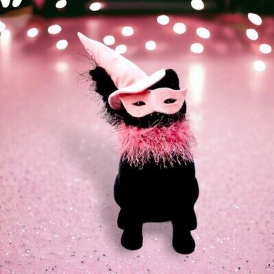 Boo Ville Foam Black Cat With Mask Halloween Decor NEW 2024