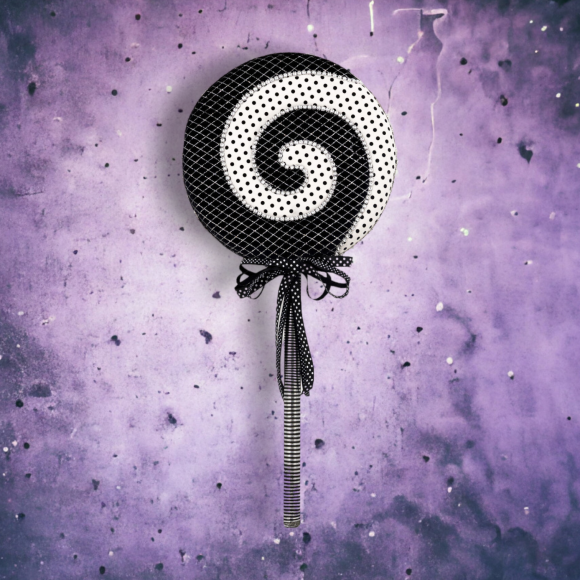 28&quot; Black White Lollipop Pick Halloween Decor  *SHIPS WITHIN 10 DAYS* NEW 2024