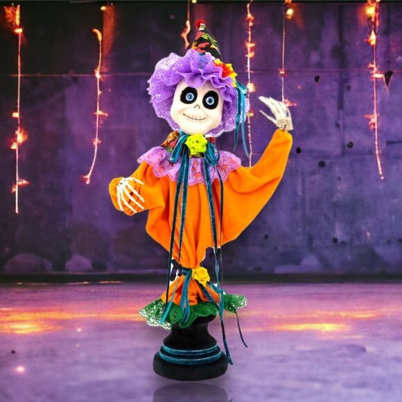 27&quot; Day Of The Dead Ghost on Pedestal  Halloween Decor *SHIPS WITHIN 10 DAYS* NEW 2024