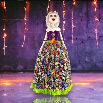 39&quot; Day Of The Dead Female Skeleton Halloween Decor  *SHIPS WITHIN 10 DAYS* NEW 2024