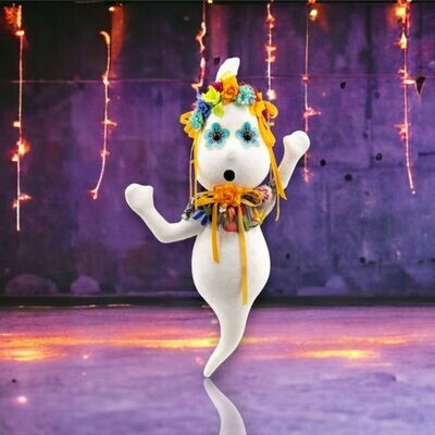 22" Day Of The Dead Hanging Ms. Ghost Halloween Decor