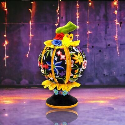 14&quot; Day Of The Dead Pumpkin Halloween Decor  *SHIPS WITHIN 10 DAYS* NEW 2024