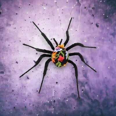 15&quot; Day Of The Dead Spider Halloween Decor NEW 2024