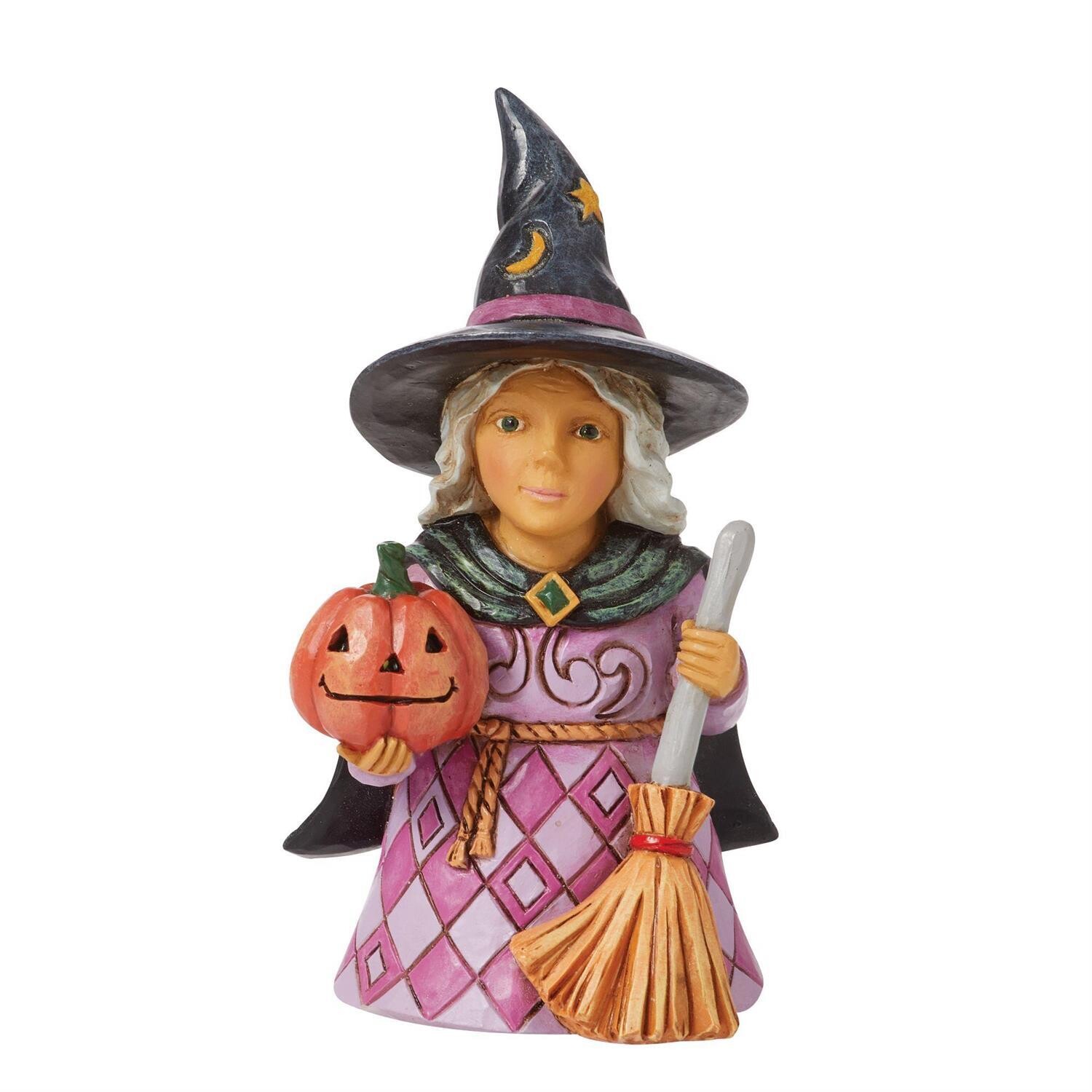 Mini Witch Holding Pumpkin By Jim Shore *SHIPS WITHIN 15 DAYS* NEW 2024