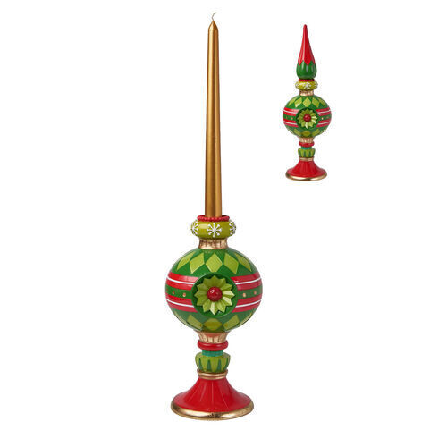 Vintage Retro Ornament Sphere Candle Holder Christmas Decor *SHIPS WITHIN 15 DAYS*