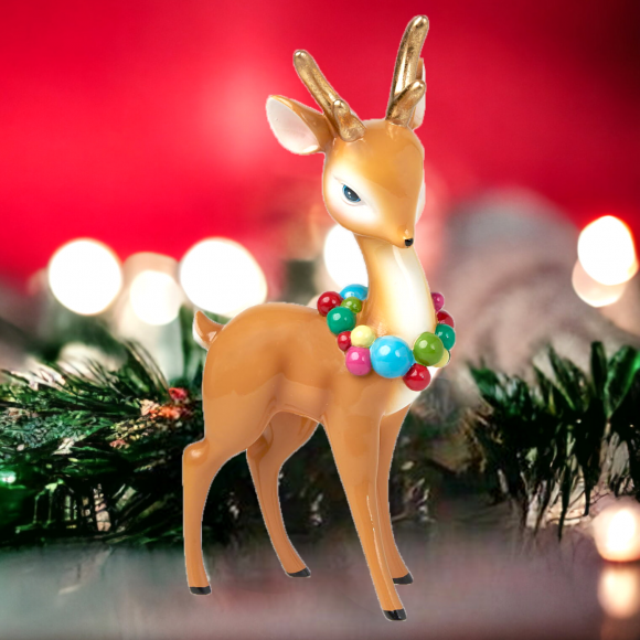 Vintage Retro Deer Standing Christmas Decor *SHIPS WITHIN 15 DAYS*