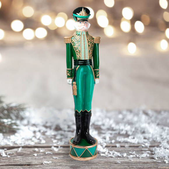48&quot; Green Nutcracker On Drum Christmas Decor *SHIPS WITHIN 15 DAYS*