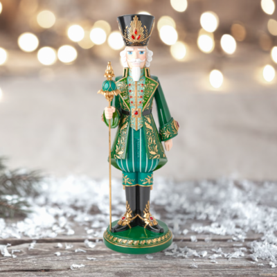 Green/Blue Baroque Nutcracker Christmas Decor *SHIPS WITHIN 15 DAYS*