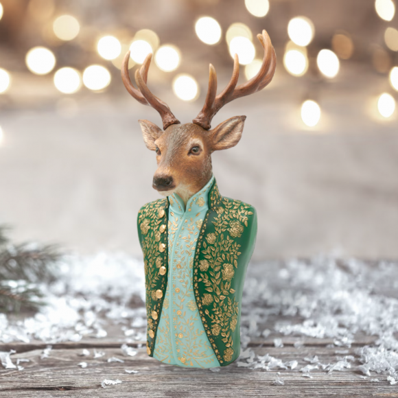 Regal Stag Deer Christmas Decor *SHIPS WITHIN 15 DAYS*