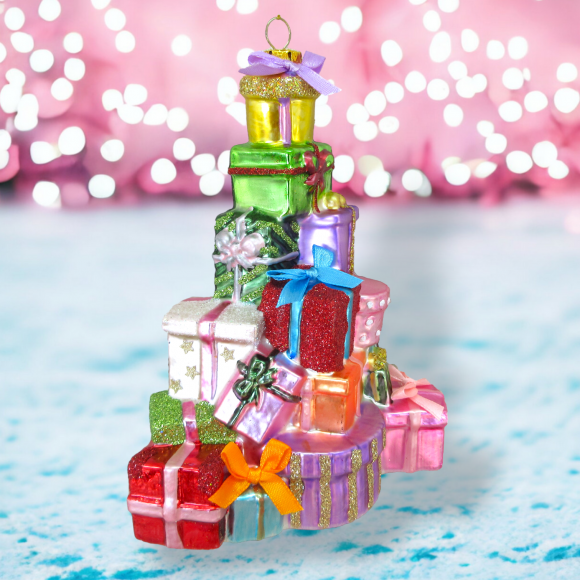 Stacked Presents Ornament Christmas Decor